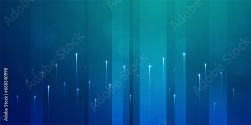 Digital technology banner green blue background concept with technology light effect, abstract tech, innovation future data, internet network, Ai big data, lines dots connection, illustration vector