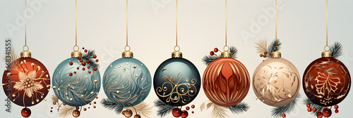illustration of christmas balls
