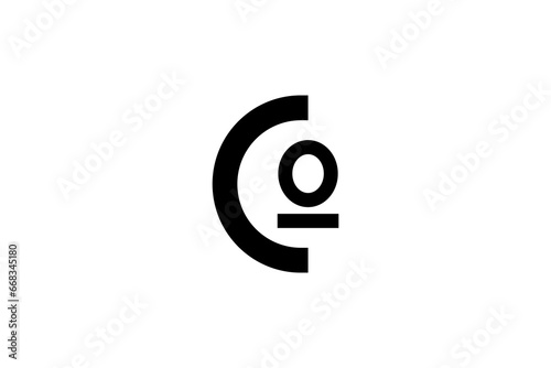 CO letter abstract logo design template vector illustration