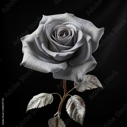 white rose on black background