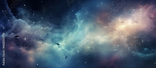 Fotografia Stars in the galaxy image enhanced by AI