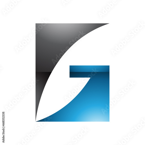 Free Download Blue and Black Rectangular Glossy Letter G Icon - GFXLoad