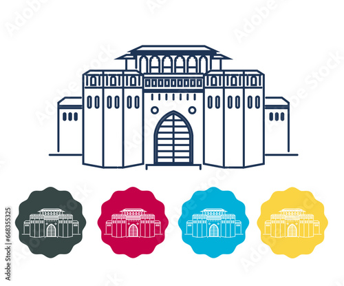 Historical Icon Pune City - Shaniwar Wada Icon Illustration