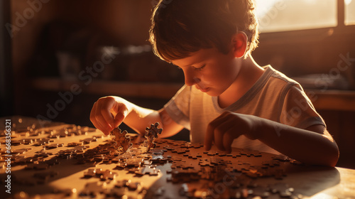 Diagnóstico temprano del autismo y la importancia de la socialización en niños, AI Generative photo