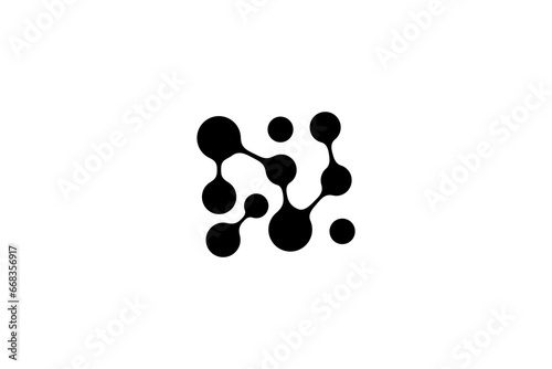 Neuron Symbol Logo Design Vector