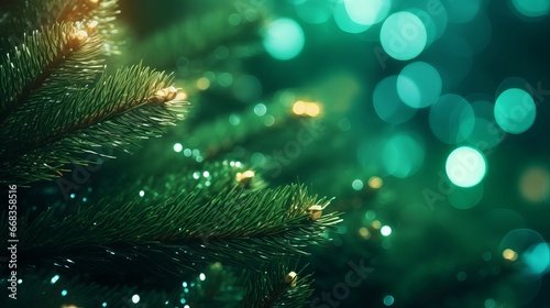 Christmas tree background in macro