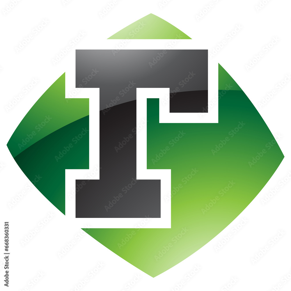 Green and Black Glossy Bulged Square Shaped Letter R Icon Green and Black Glossy Bulged Square Shaped Letter R Icon