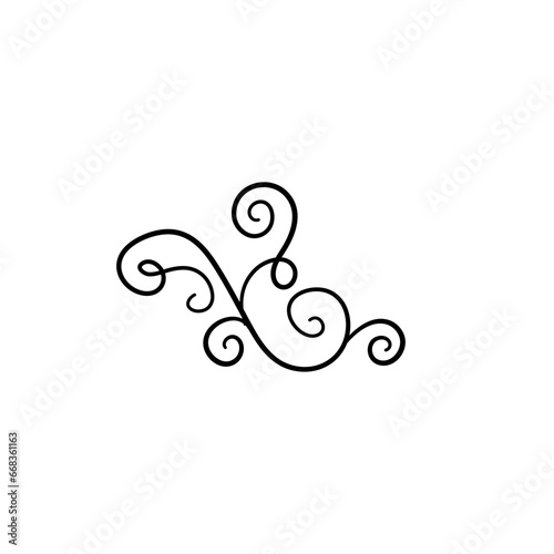  flourish swirls vector. decorative elements.