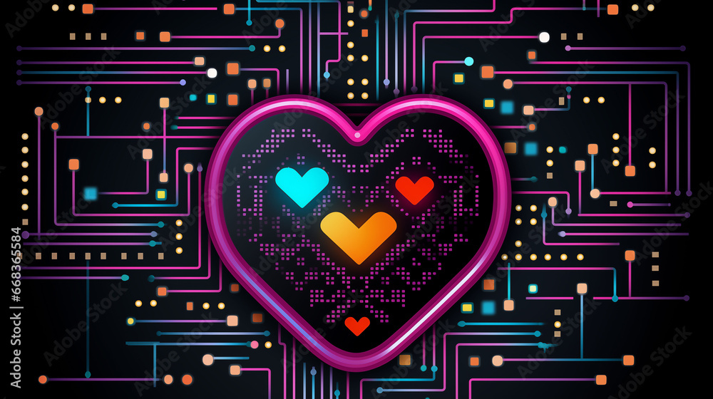 Illustration of Ideal Love: A Heart with Twin Hearts Inside for Print & Online Marketing Illustration of Ideal Love: A Heart with Twin Hearts Inside for Print & Online Marketing