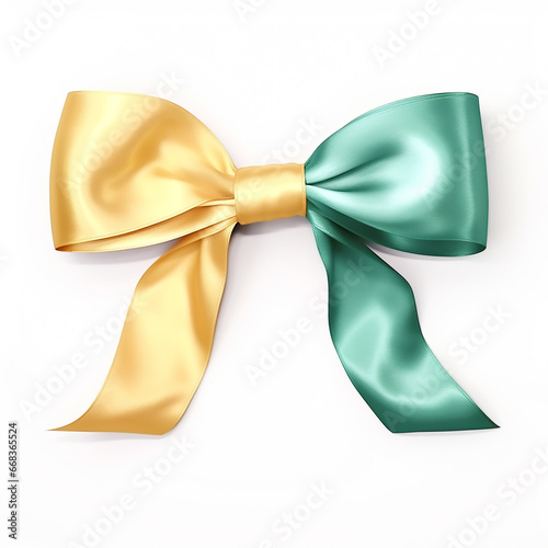 Blue breast cancer awareness ribbon on white background