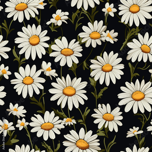 Floral daisy pattern for website mockup