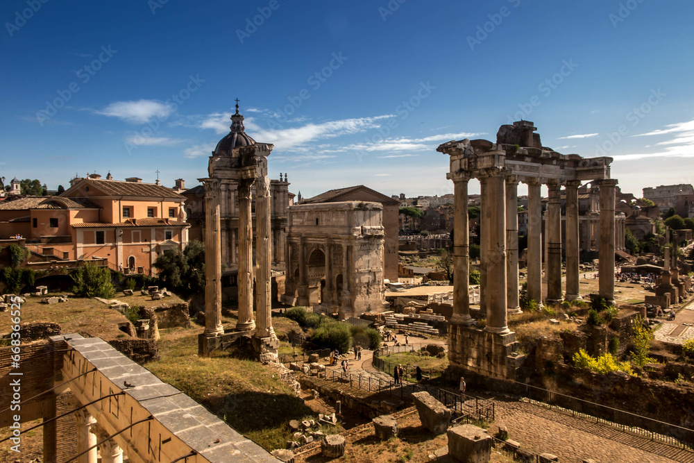 Rome, Italy. One of the most famous landmarks in the world - Roman Forum