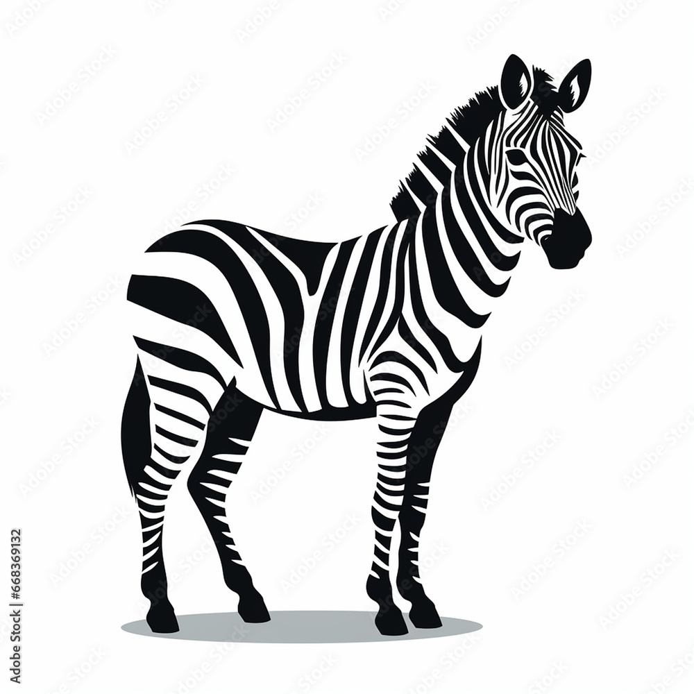 Obraz premium zebra illustration isolated on white 
