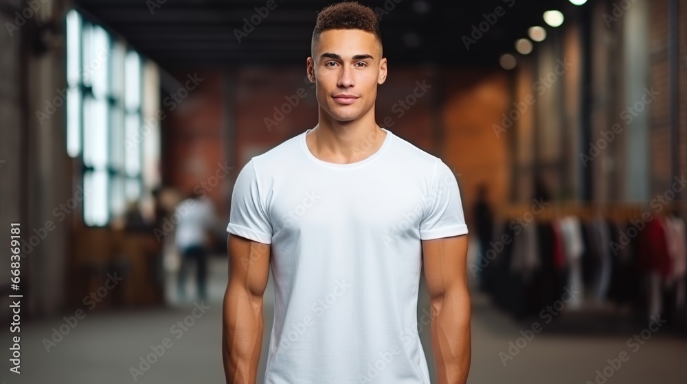 Man Wearing White Tee Shirt Mockup Placement. Shirt Mockup Template. Male Wearing Casual Tee Shirt
Man Wearing White Tee Shirt Mockup Placement. Shirt Mockup Template. Male Wearing Casual Tee Shirt
