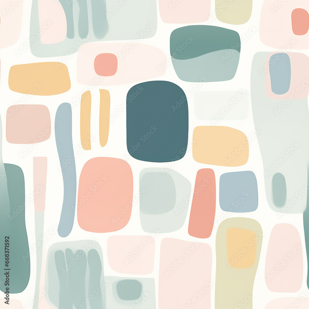 Modern geometric seamless pattern in pale colors Modern geometric seamless pattern in pale colors