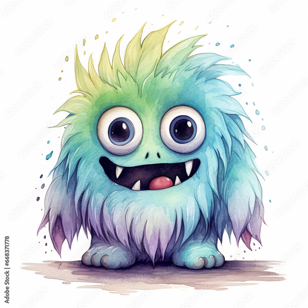 Delightful Watercolor Monster Making the World a Happier Place