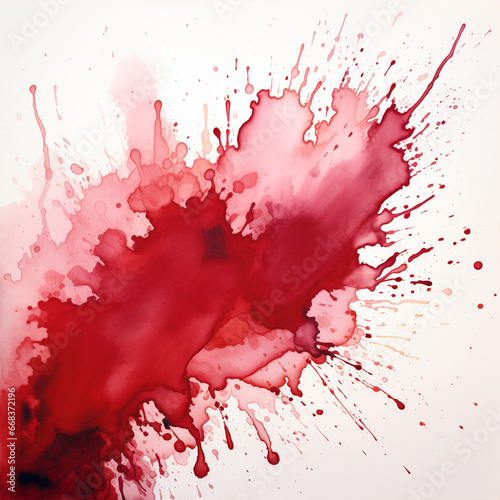 Dripping Paint Splatted on White Background photo
