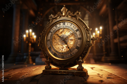 Astronomical clock, A quantum clock measuring time with incredible precision, highlighting the use of quantum technology in timekeeping