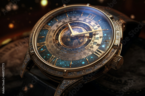 Astronomical clock, A quantum clock measuring time with incredible precision, highlighting the use of quantum technology in timekeeping