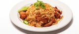 Saucy pork rice plate