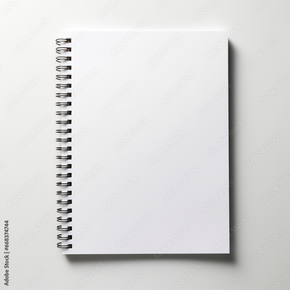 Fotografia de estilo mockup con detalle y textura de libreta de anillas con hojas en blanco sobre fondo neutro Fotografia de estilo mockup con detalle y textura de libreta de anillas con hojas en blanco sobre fondo neutro