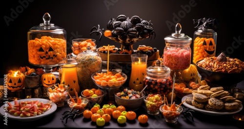 A table topped with lots of different types of food © Maria Starus