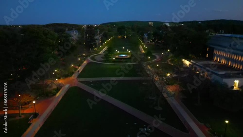 Aerial Night View of the University of Delaware