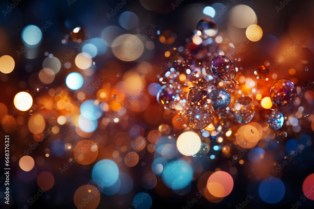 Abstract lights blur bokeh background. Luxury colorful bokeh background. AI generative