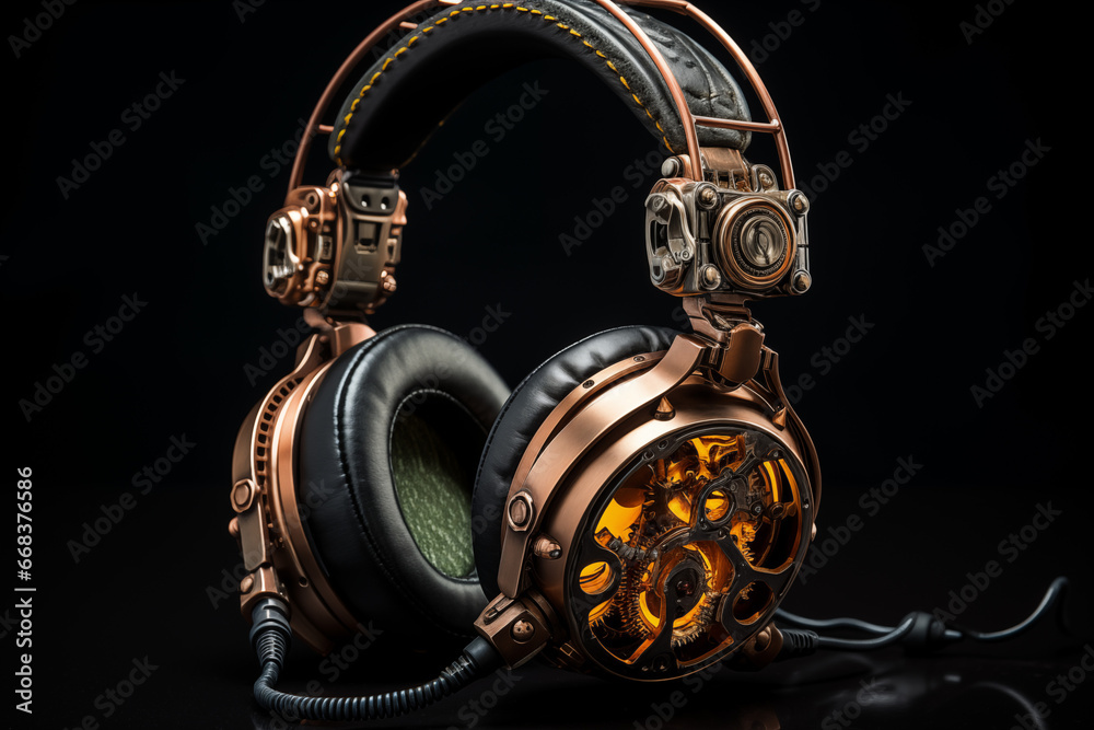 Steampunk headphones