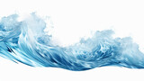 Happy ocean water wave. water drop splash isolated on banner white background. generative ai