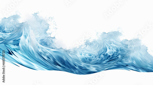 Happy ocean water wave. water drop splash isolated on banner white background. generative ai