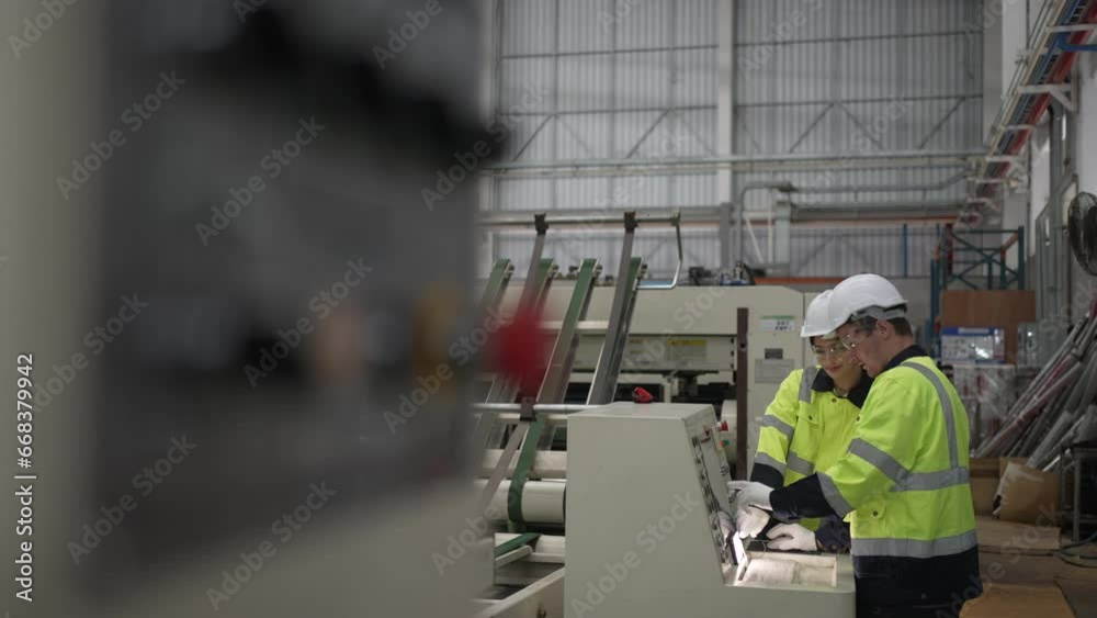 Blue collar worker and cardboard package factory. Blue collar worker and cardboard package factory.