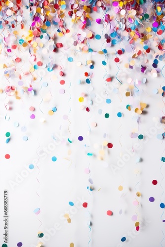 Abstract wallpaper with confetti for the new year. Ai generative