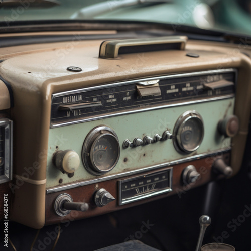 a old car radio 