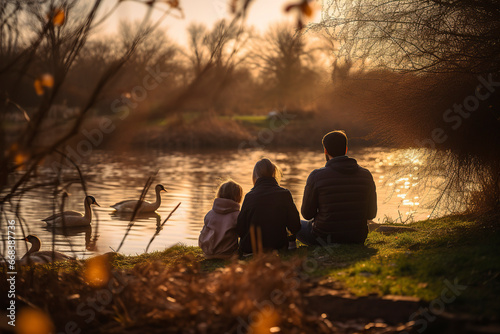 family in the woods