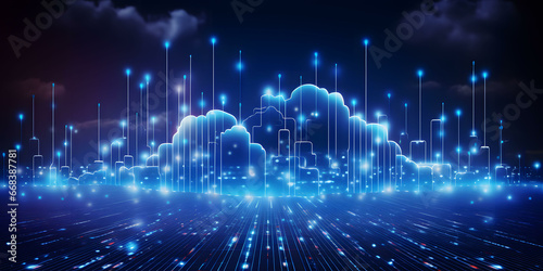 cloud technology concept, security, big data, data, management, technology