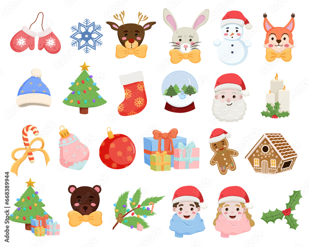 Christmas icons set