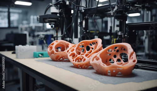 The technological process of manufacturing components on robotic machines from metal and plastic. Modern methods producing parts using 3D printing. Printers for mass production technical components.