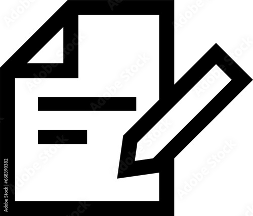 文字が書かれた紙とペンのアイコン