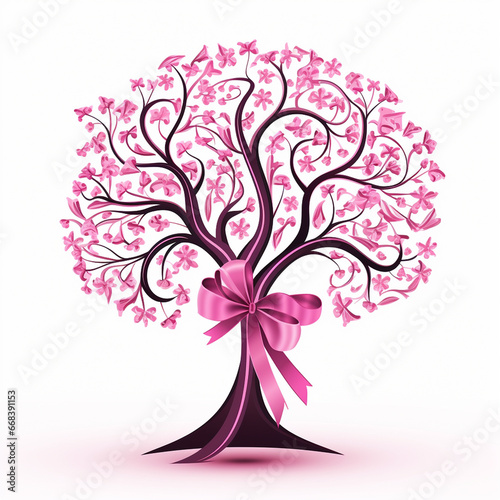 Elegant Pink Ribbon for Womens Health photo