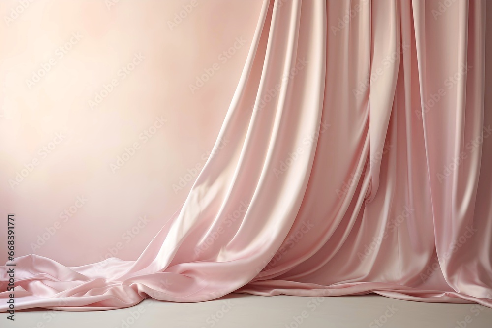 Wavy Satin Elegance: Pastel Curtain Backdrop Wavy Satin Elegance: Pastel Curtain Backdrop
