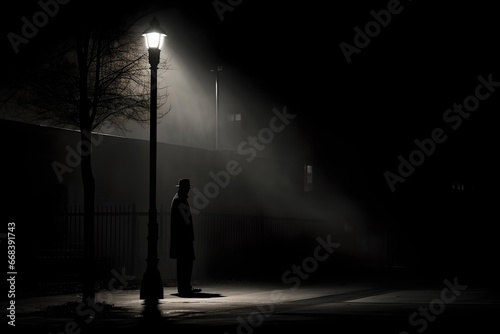 Nocturnal Solitude: Mysterious City Streets © Ari