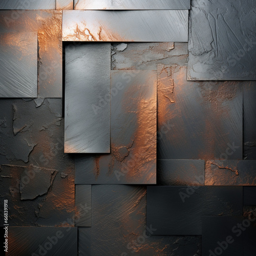 Fondo con detalle y textura de superficie con diferentes piezas de metal antiguo, con tonos oxidados