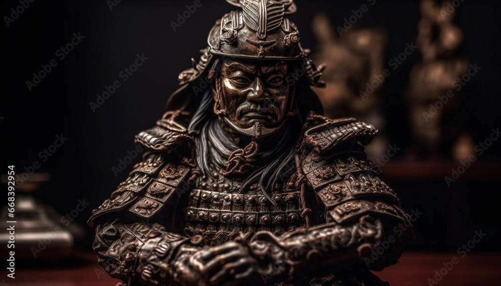 Religion ancient battle  spirituality, cultures, armed forces, small figurine generated by AI