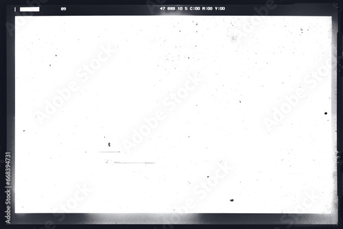 Obraz na płótnie Retro photo film frame of a middle format camera with dust and scraches on transparent background (png image) w salonie