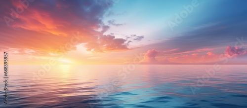 Gorgeous sunset sea view