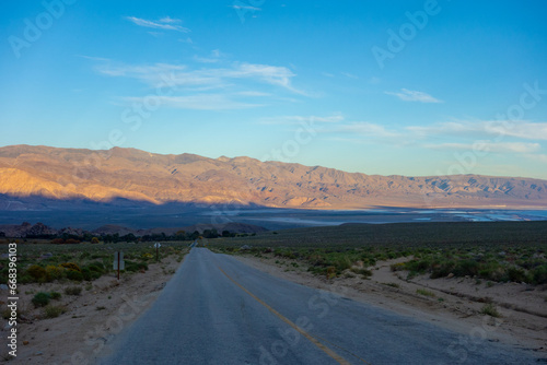 View looking into Owens Valley in Inyo County California.
