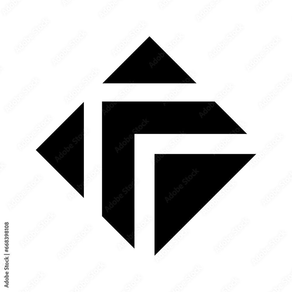 Black Arrow Shaped Abstract Diamond Square Icon Black Arrow Shaped Abstract Diamond Square Icon