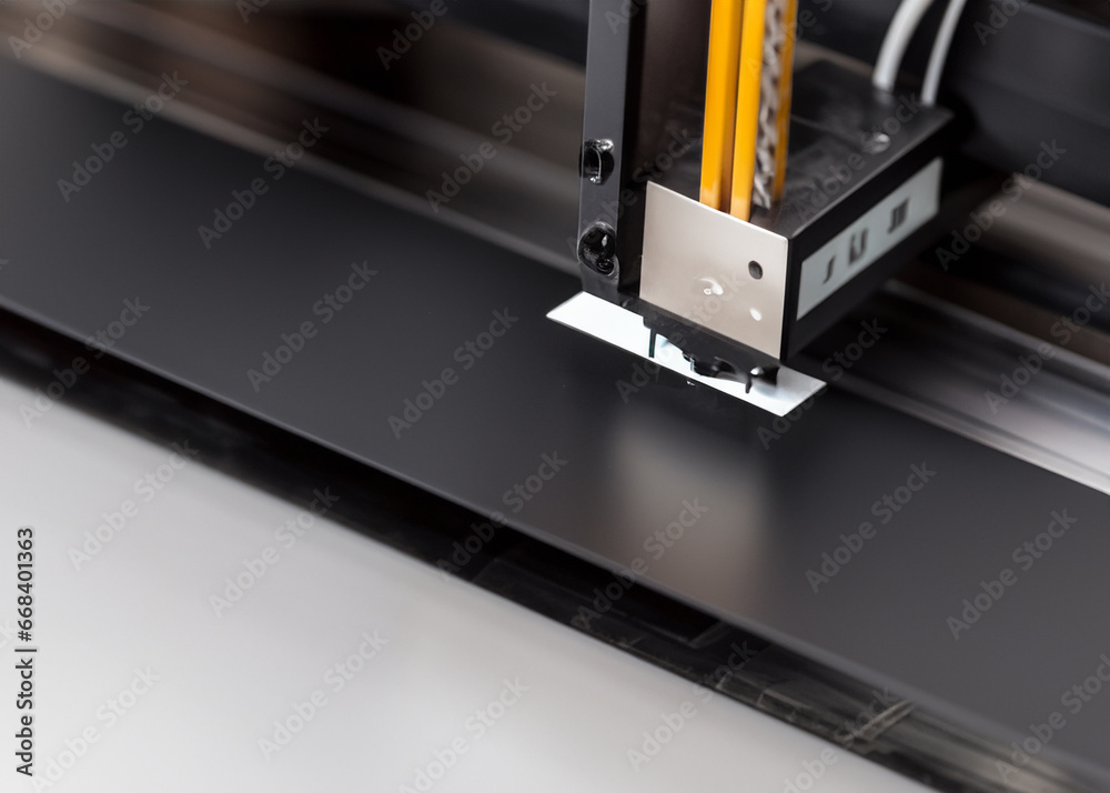 3d printing machine in operation, closeup with shallow depth of view, created with generative ai technology 3d printing machine in operation, closeup with shallow depth of view, created with generative ai technology