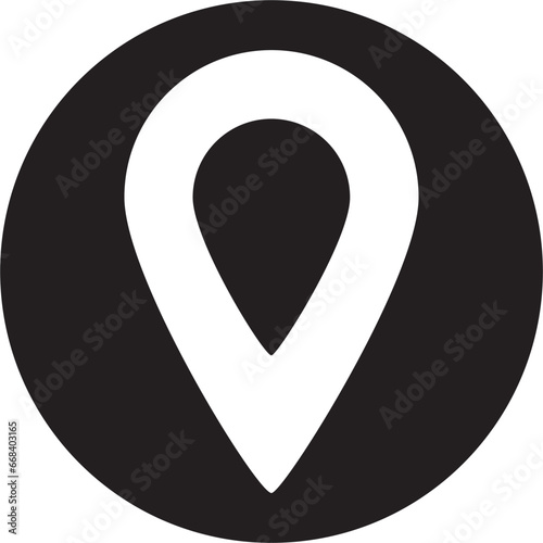 simple shape vector icon of location point, trendy style, eps 10 vector